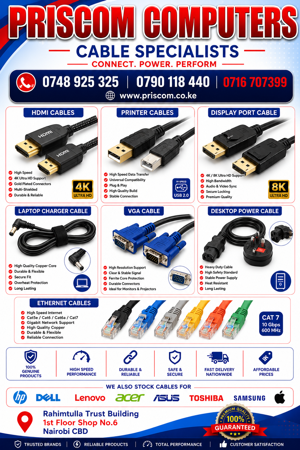 Laptop Desktop Cables