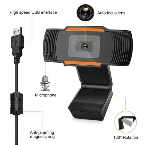 1080P HD USB Webcam - Built-in Mic