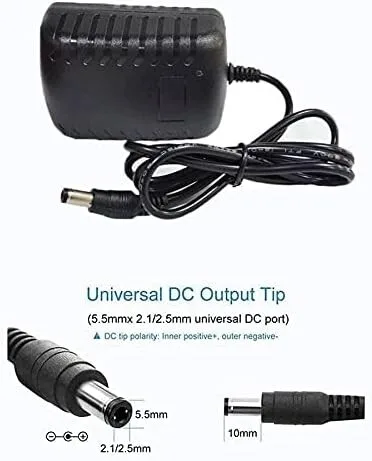 12V/2A (24W) AC Power Supply Adapter - Universal view 1
