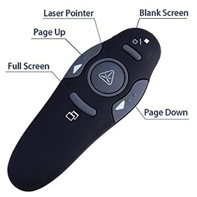 2.4G Wireless Laser Pointer - Red Presenter, LED USB Pen