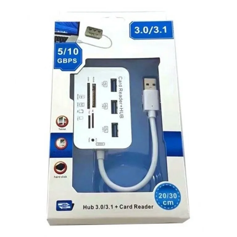 3-Port USB 3.0 Hub with Card Reader (MS/SD/M2/TF) #4 view 2