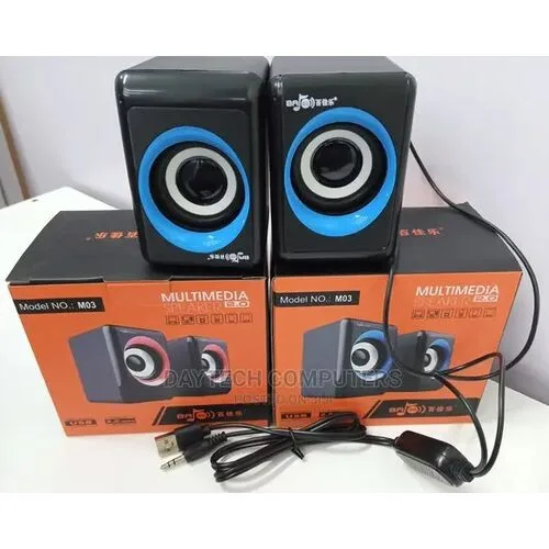Desktop Powered Portable Multimedia Speakers - 3W, Wired