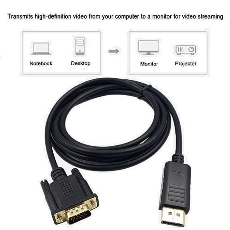 DisplayPort to VGA Cable - 1.8M view 1