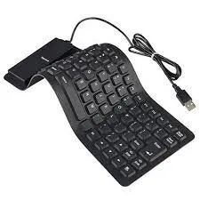 Flexible Keyboard - Physical, Roll-Up Design view 1