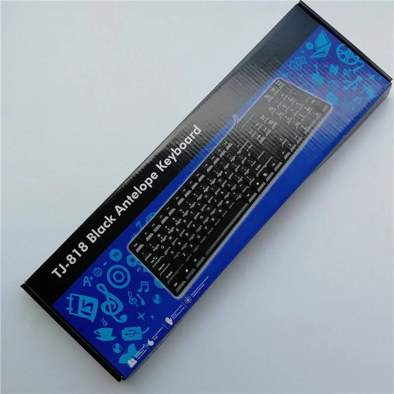 Generic Black Antelope Wired Keyboard - TJ-818 view 1