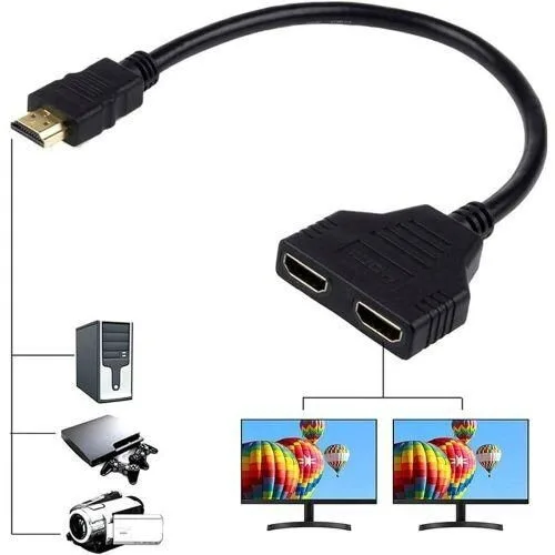 HDMI Splitter 2 Port, 4K 60Hz - Black