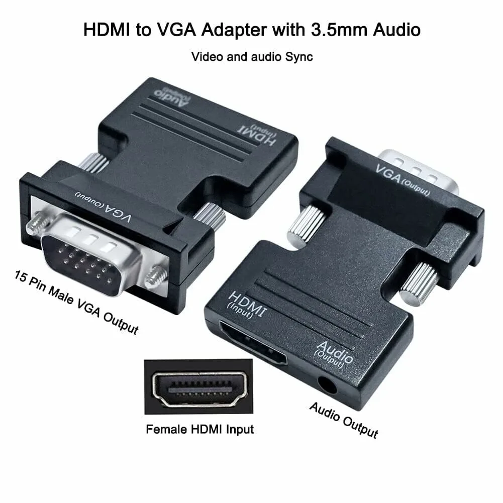 HDMI to VGA Converter Adapter - with Audio #2