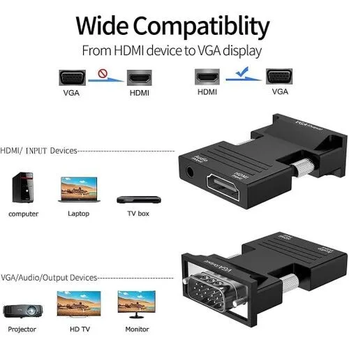 HDMI to VGA Converter Adapter - with Audio #2 view 1