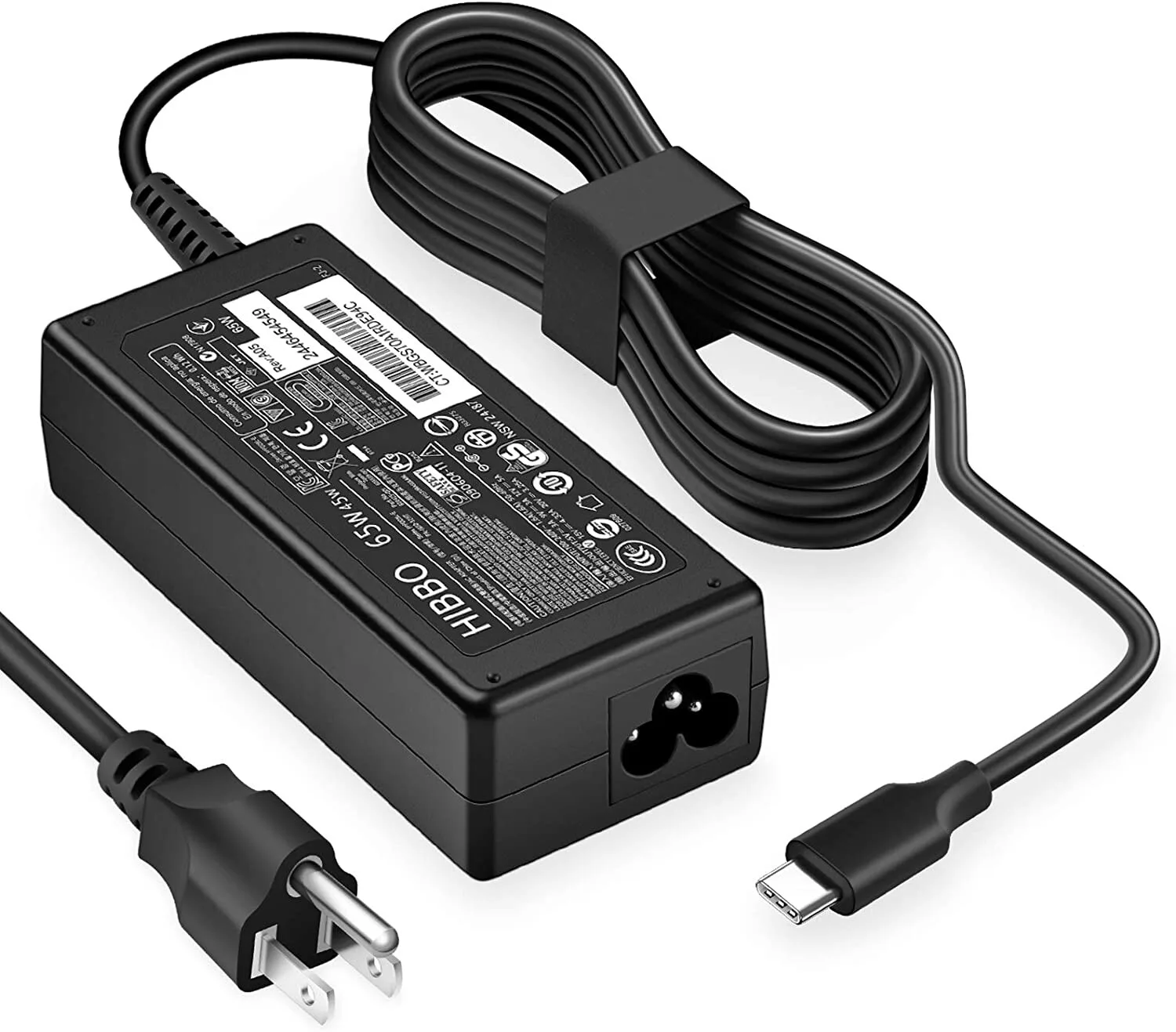 HP Laptop Charger - 65W Usb C Power Adapter
