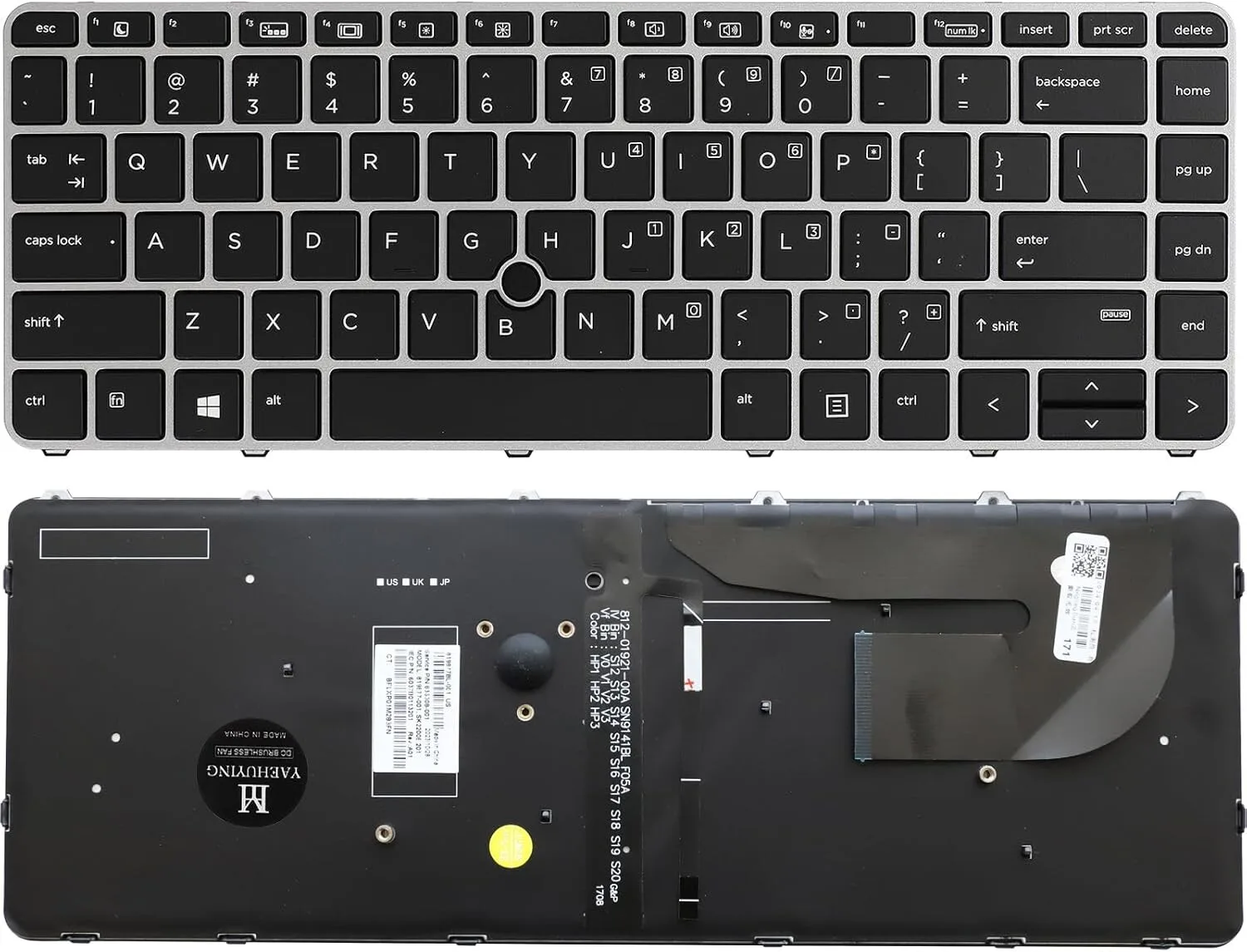 Replacement Laptop Keyboard for HP Elitebook 840 G3 745 G3
