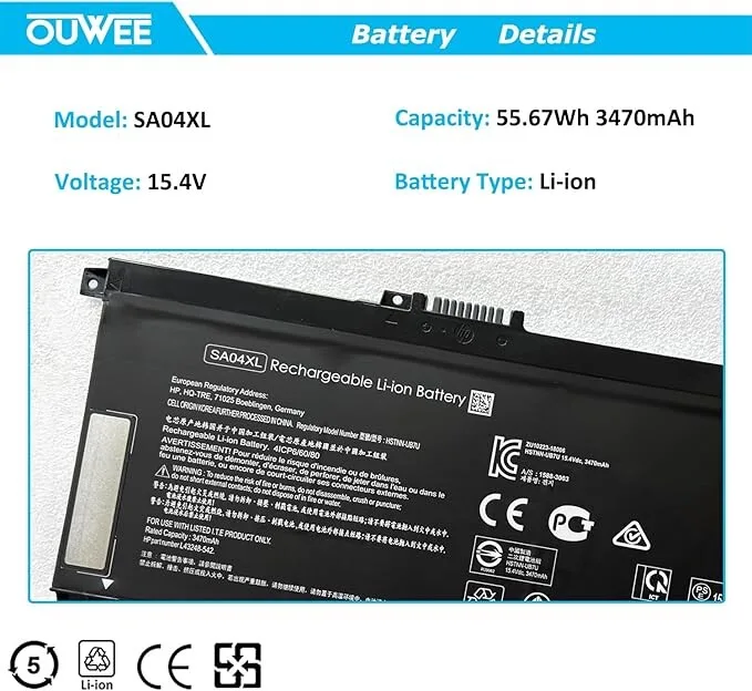 HP Laptop Battery Sa04Xl