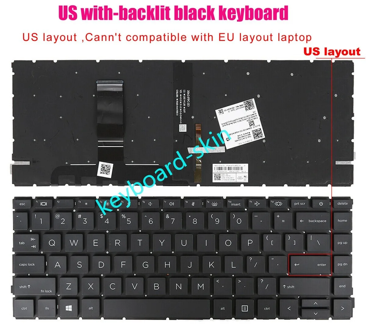 Replacement Laptop Keyboard for HP Compatible For Probook 14 440