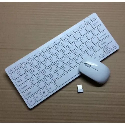 Wireless Mouse & Keyboard Combo - White, K-03