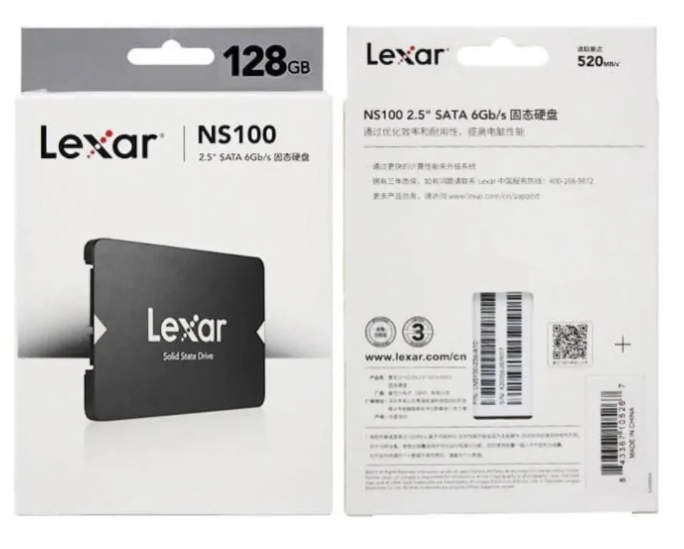 Lexar 128GB LNM100 M.2 2280 SATA III Internal SSD view 2