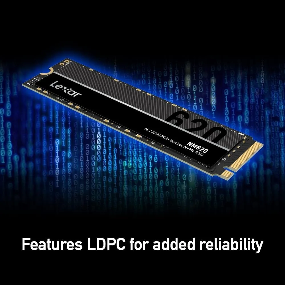 Lexar NM620 2TB NVMe SSD - M.2 2280, PCIe Gen 3x4 (LNM620X002T-RNNNG)