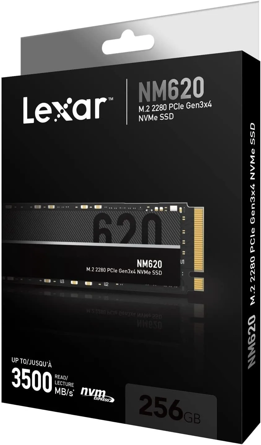 Lexar NM620 Internal SSD - M.2 PCIe Gen3x4 NVMe 2280 view 1