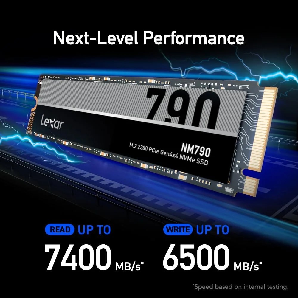 Lexar NM790 1TB NVMe SSD - M.2 2280, PCIe Gen 4x4