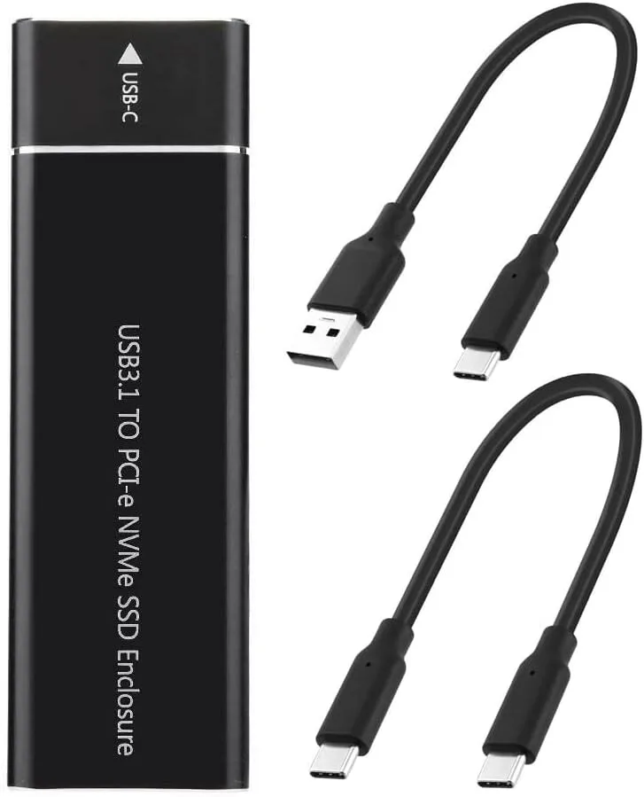 M.2 SSD Enclosure - USB-C, NVMe Only (title references NGFF support that the spec sheet denies)