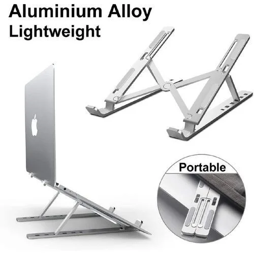 Portable Aluminium Alloy Foldable Laptop Stand - fits 12"-17"