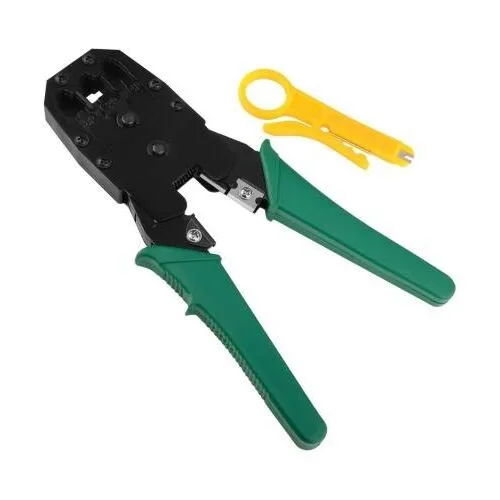 RJ45/RJ11/RJ12 Network Crimping Tool with Wire Stripper