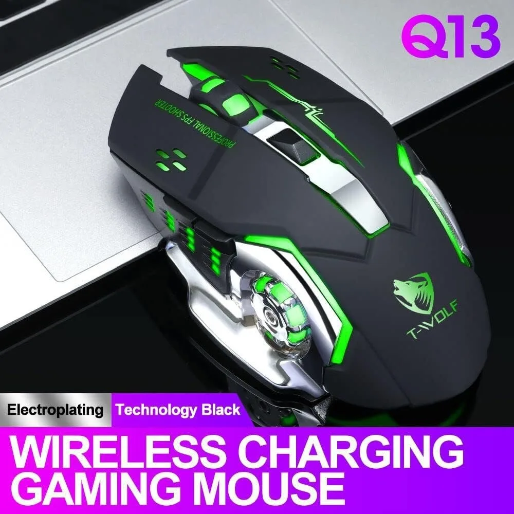 T-WOLF Q13 Wireless Rechargeable Bluetooth Gaming Mouse