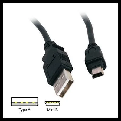 USB 2.0 to Mini-5-Pin Cable for External Hard Disks view 1