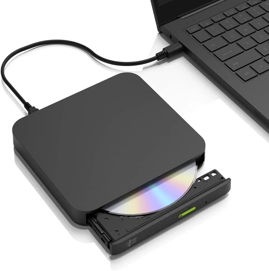 USB 3.0 External DVD Burner/Writer - DVDRW, for Laptop/Desktop
