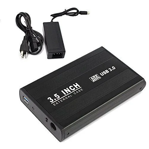 3.5" SATA Hard Disk Drive Enclosure Case - USB, up to 20TB Supported view 1