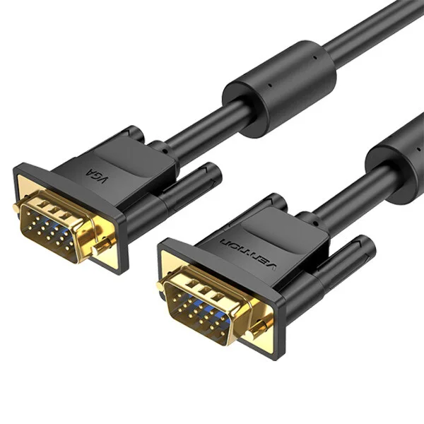 Vention VGA (3+6) Male to Male Cable with Ferrite Cores - 3M, Black