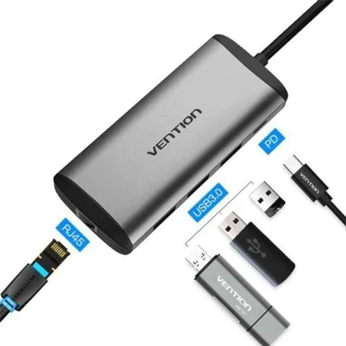 Vention TGPBB USB-C 5-in-1 Hub/Docking Station